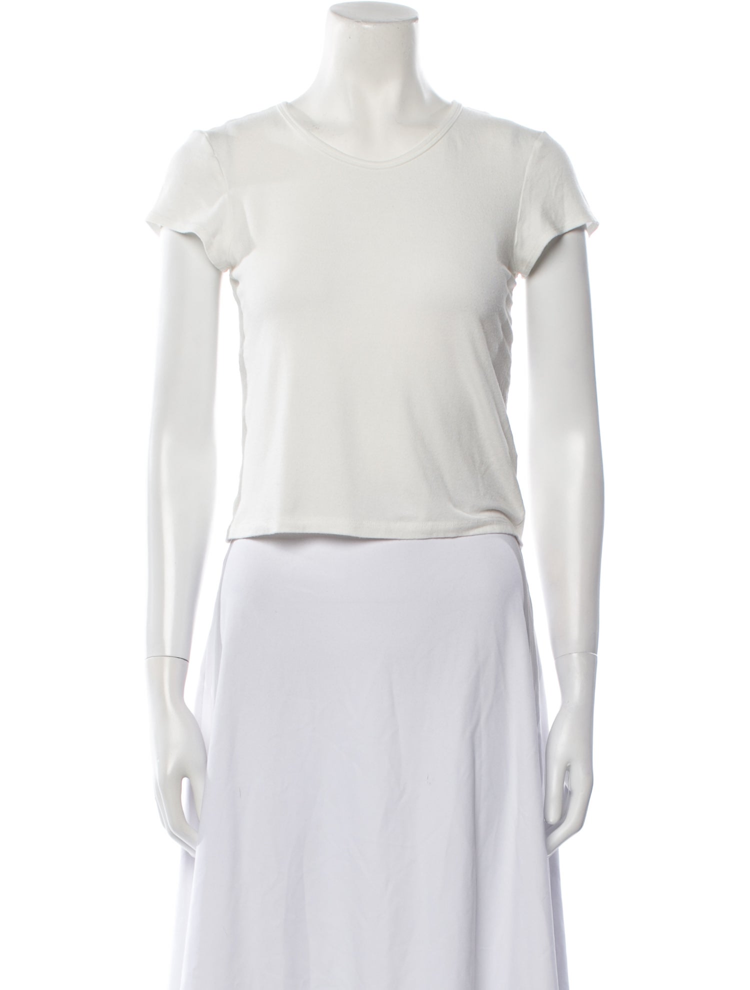 The Row Crew Neck Short Sleeve Crop Top