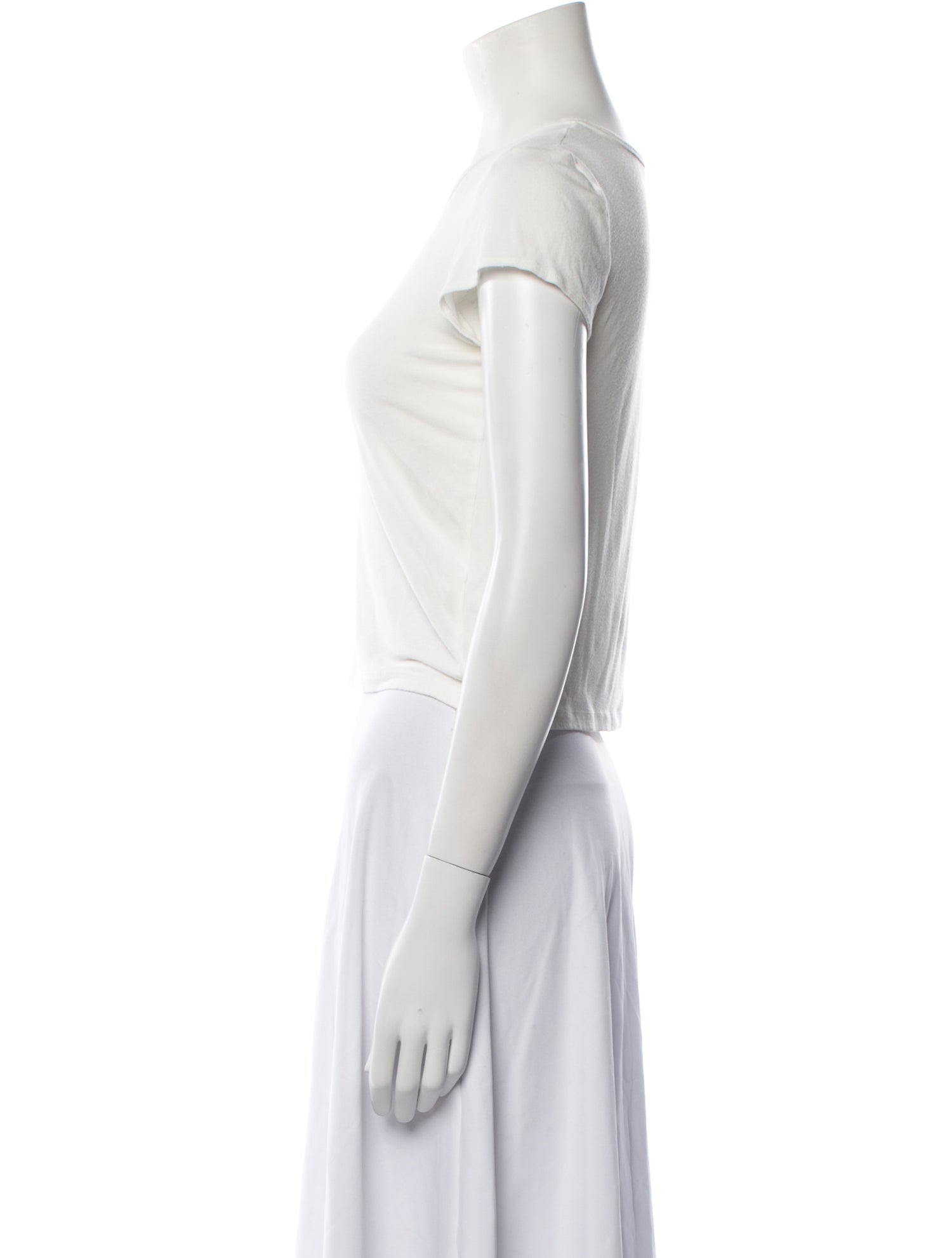 The Row Crew Neck Short Sleeve Crop Top