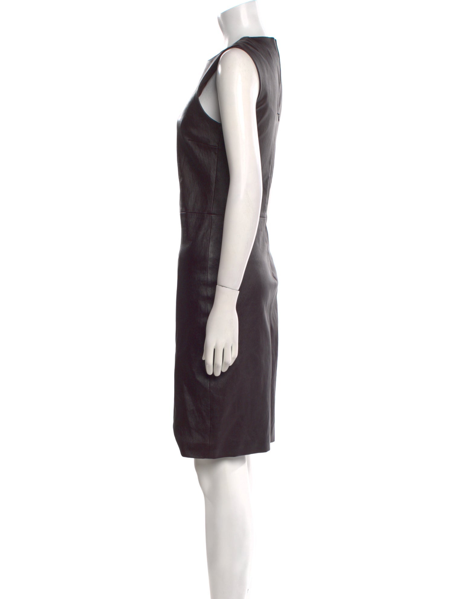 The Row Leather Knee-Length Dress