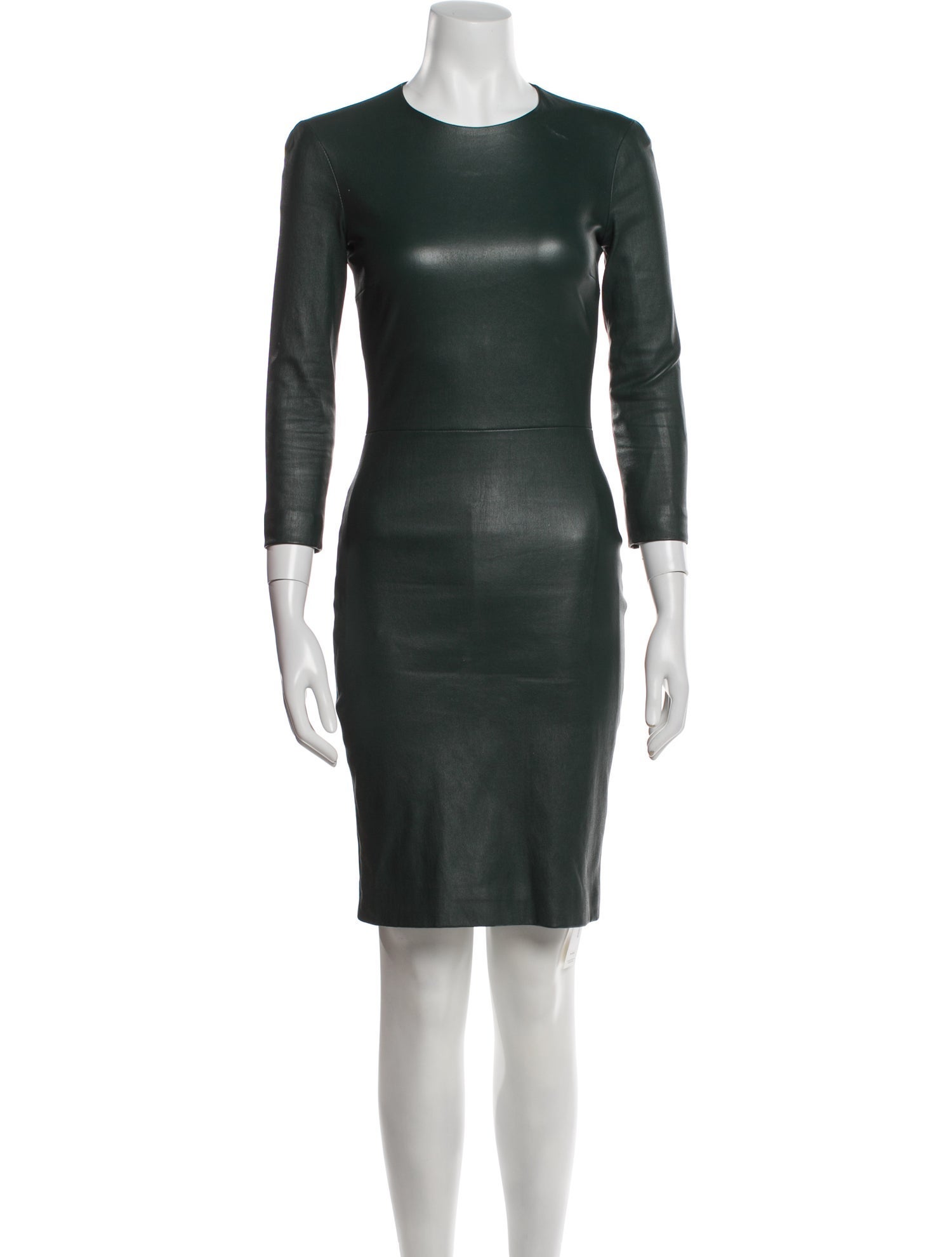 The Row Leather Knee-Length Dress
