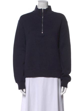 The Row Mock Neck Long Sleeve Sweatshirt