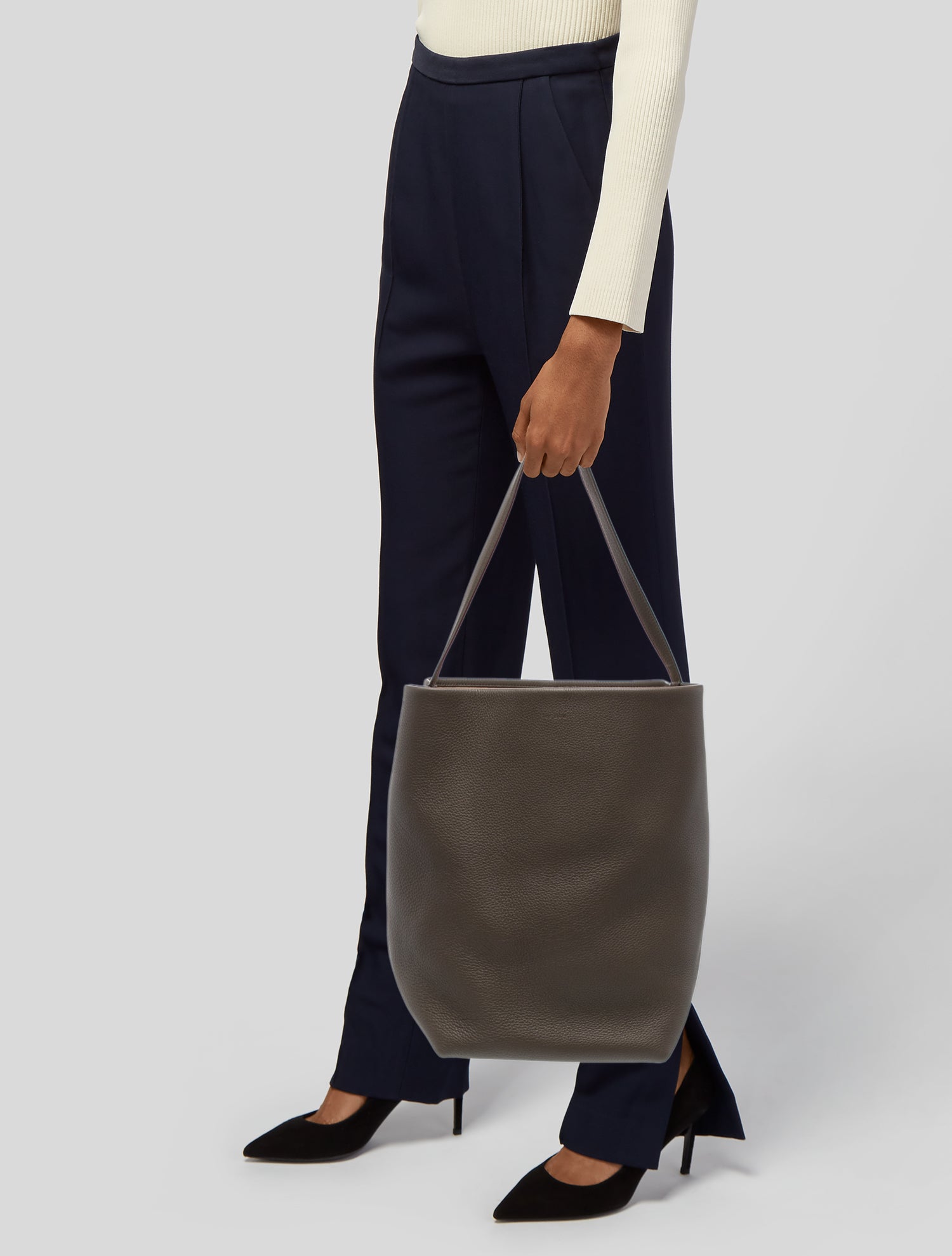 The Row Leather Large N/S Park Tote