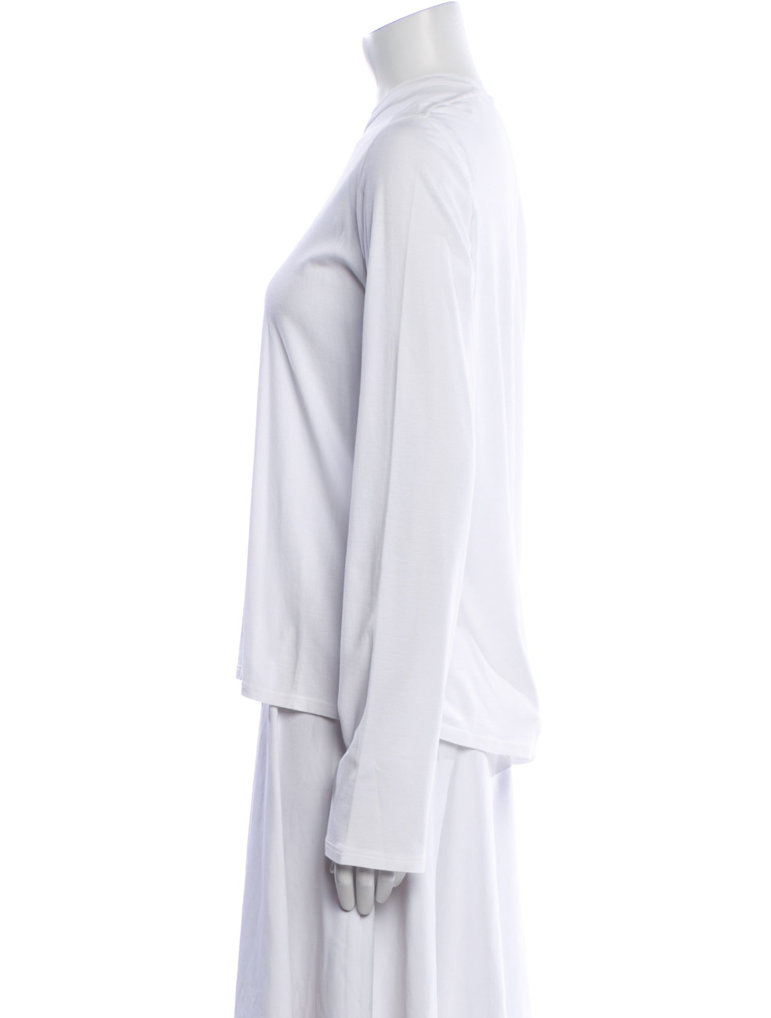 The Row Mock Neck Long Sleeve Top