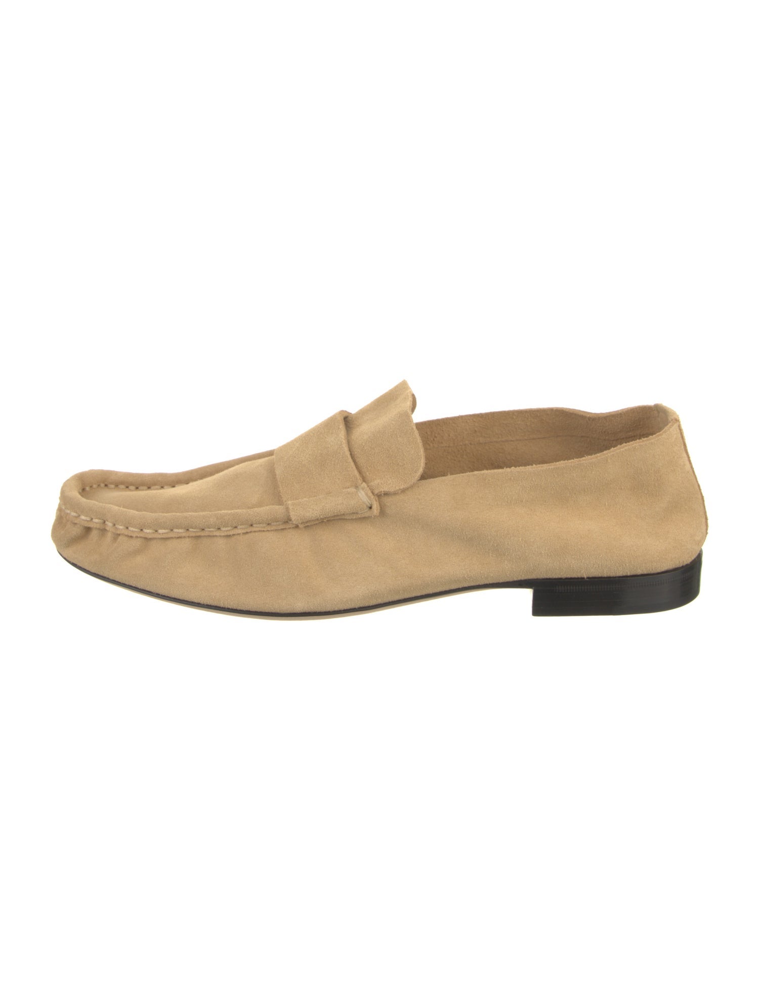 The Row Soft Moccasin Suede Loafers