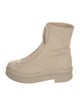 The Row Zipped Boot I Leather Combat Boots