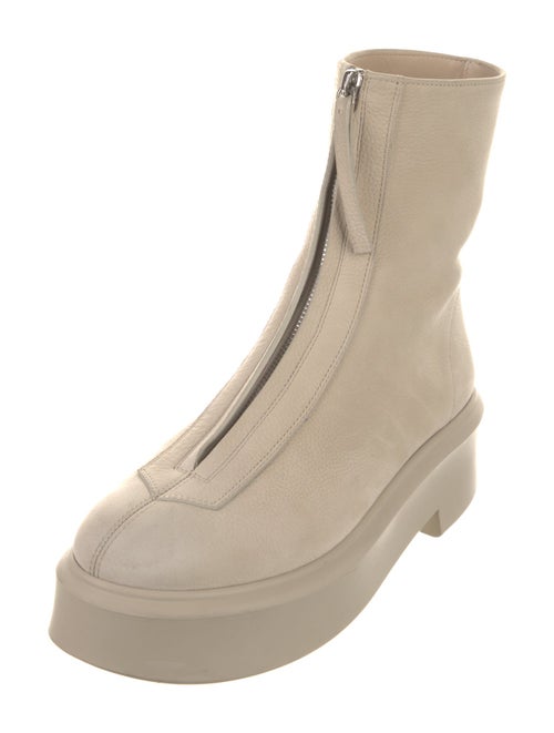 The Row Zipped Boot I Leather Combat Boots