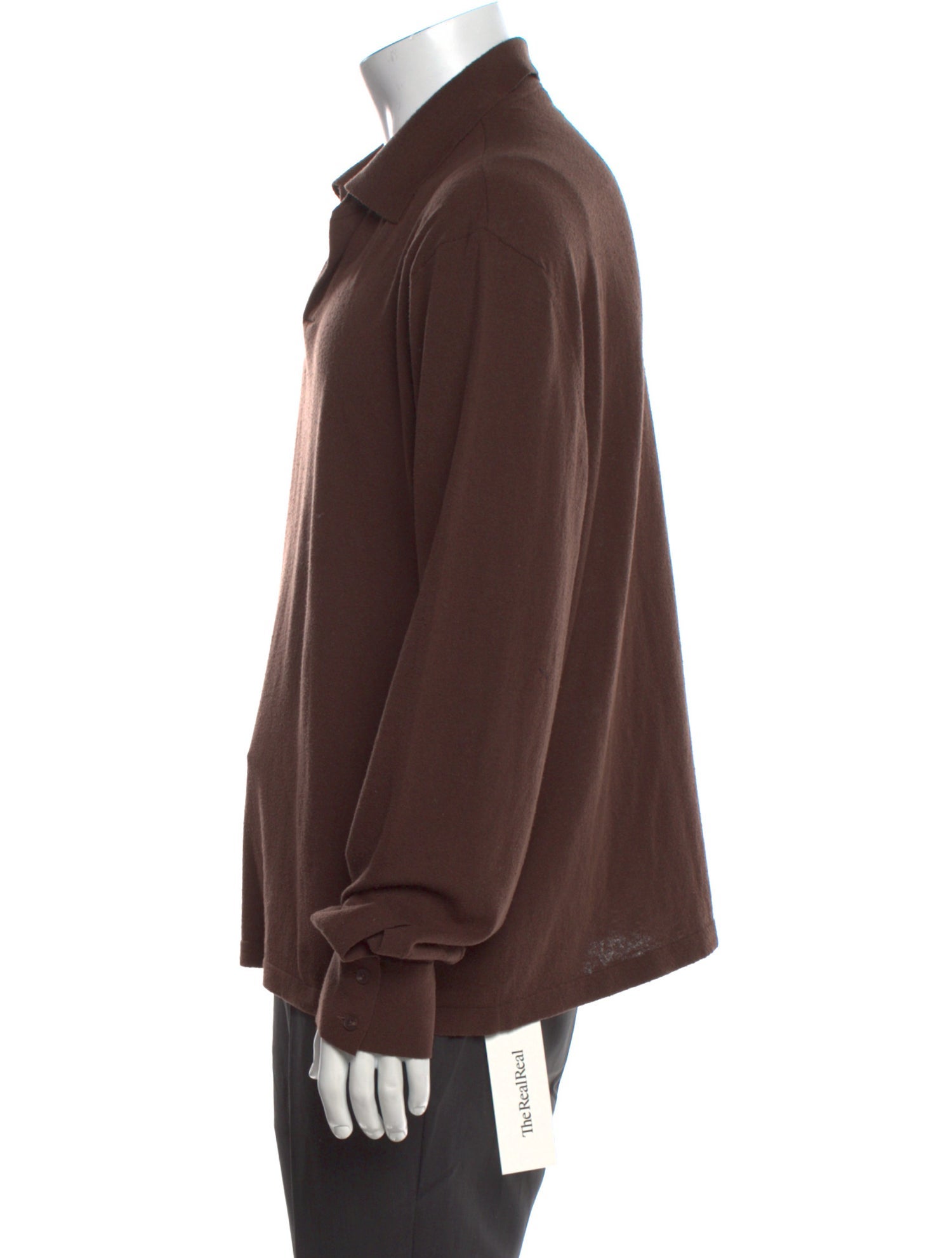 The Row Stafford Silk Polo Sweater