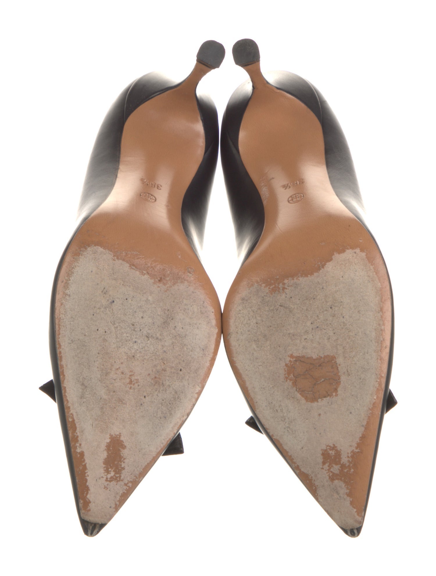 The Row Leather Bow Accents Pumps