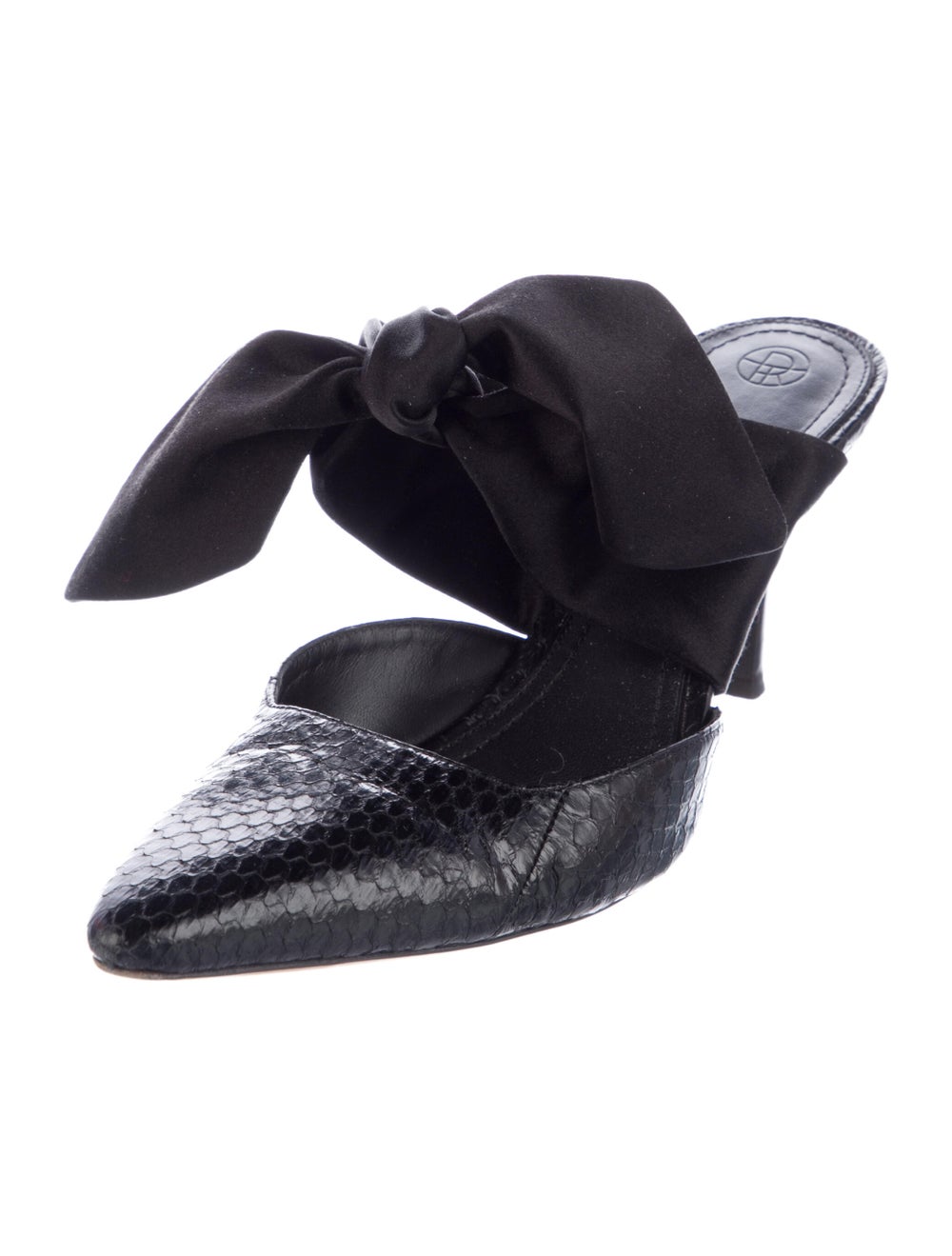 The Row Coco 75 Mules Black Python Semi-Pointed T… - image 2