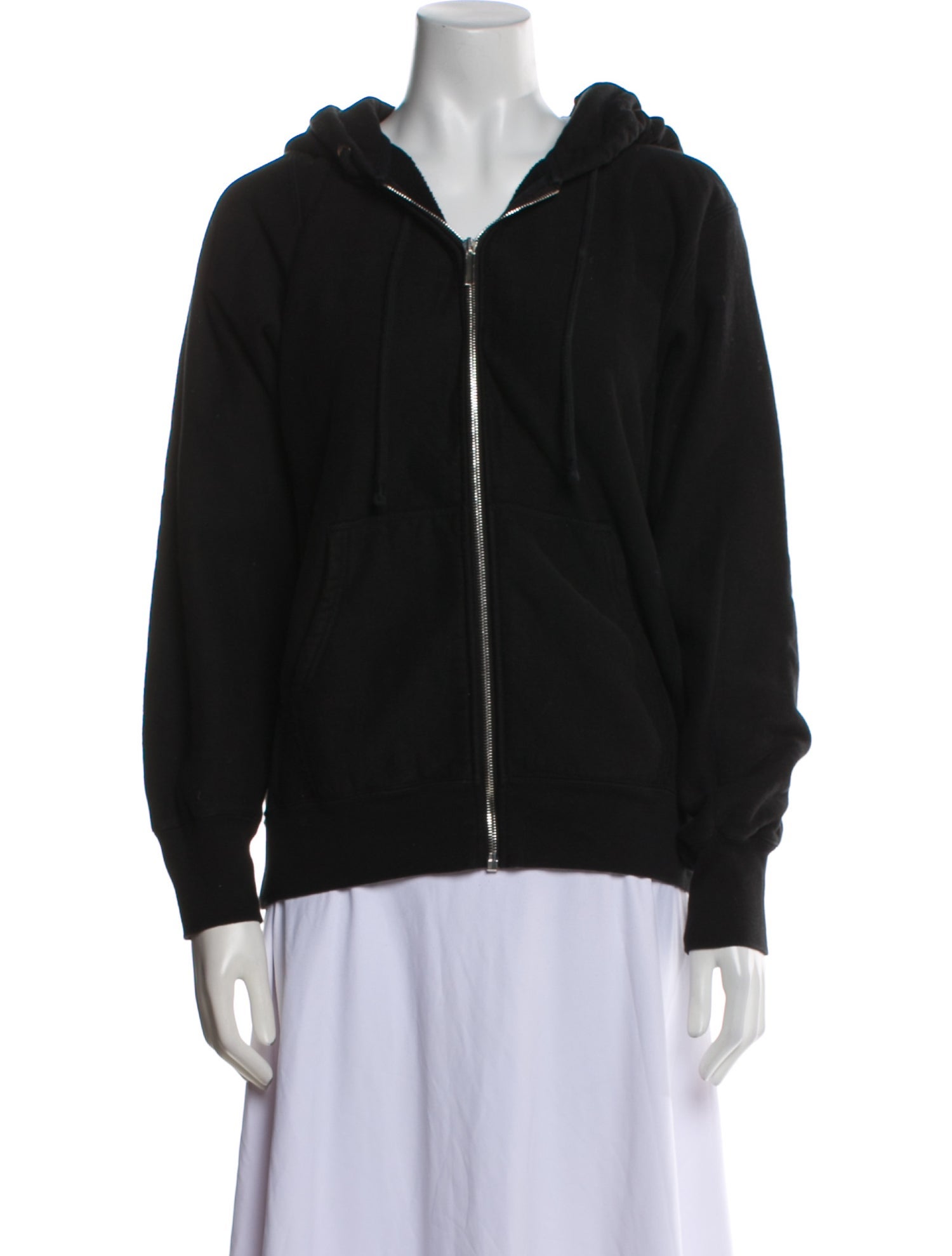 The Row Zip-Up Hooded V-Neck Sweatshirt