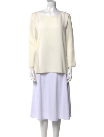 The Row Scoop Neck Long Sleeve Top