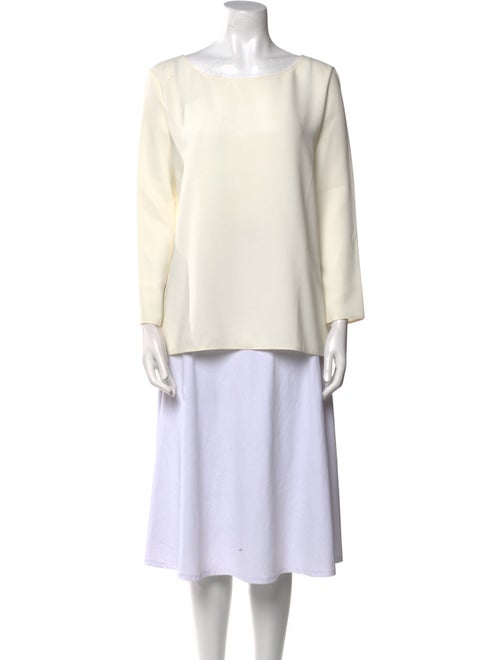 The Row Scoop Neck Long Sleeve Top