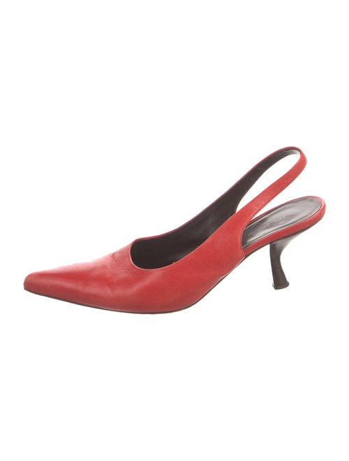 The Row Leather Slingback Pumps
