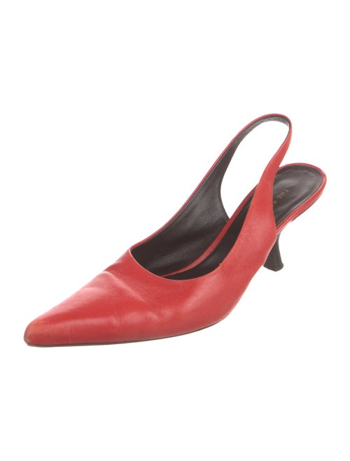 The Row Leather Slingback Pumps