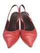 The Row Leather Slingback Pumps