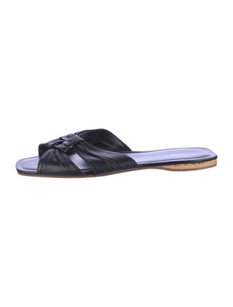 The Row Leather Slides