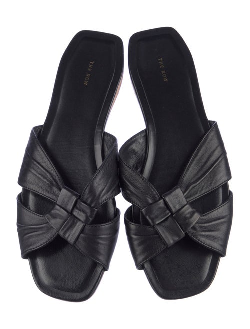 The Row Leather Slides