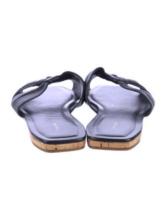 The Row Leather Slides