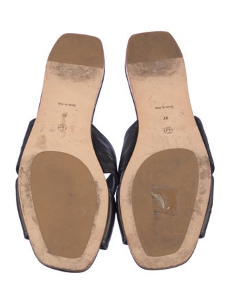 The Row Leather Slides