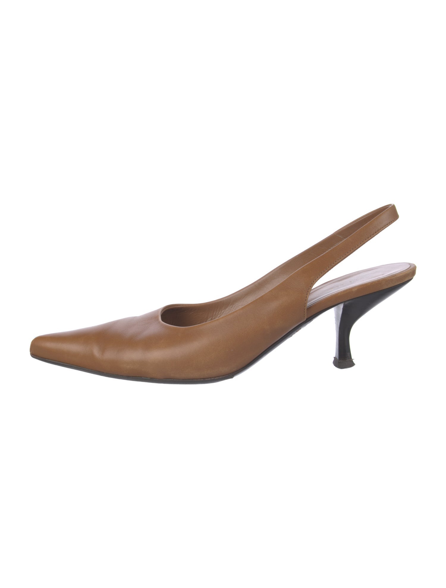 The Row Bourgeoise Leather Slingback Pumps