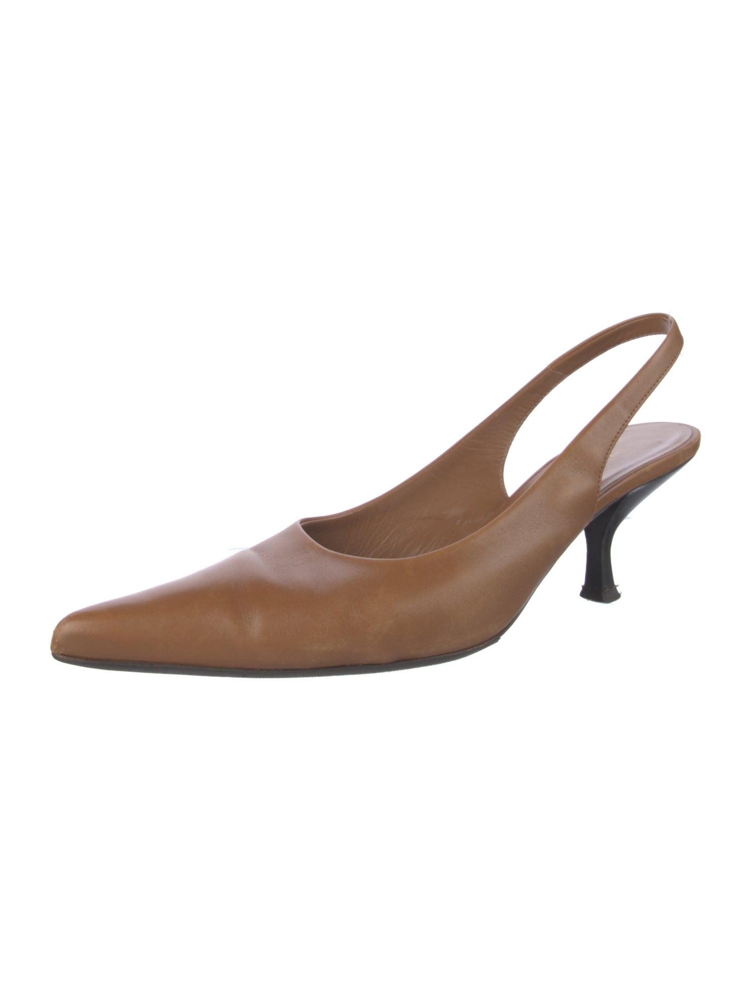 The Row Bourgeoise Leather Slingback Pumps
