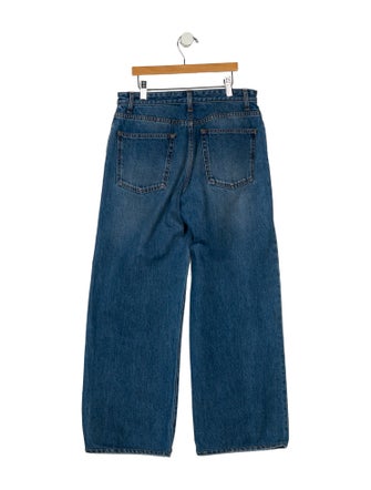 The Row Mid-Rise Wide Leg Jeans