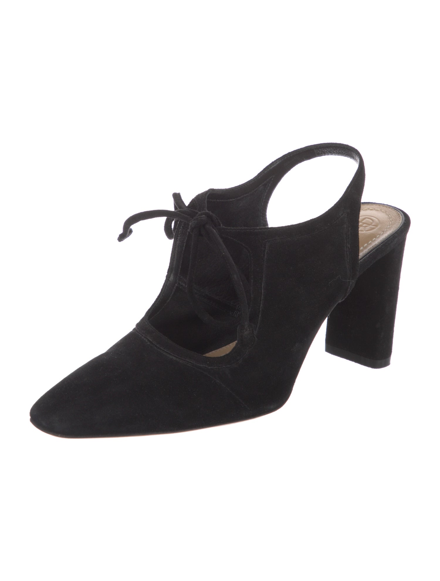 The Row Camil Suede Slingback Pumps