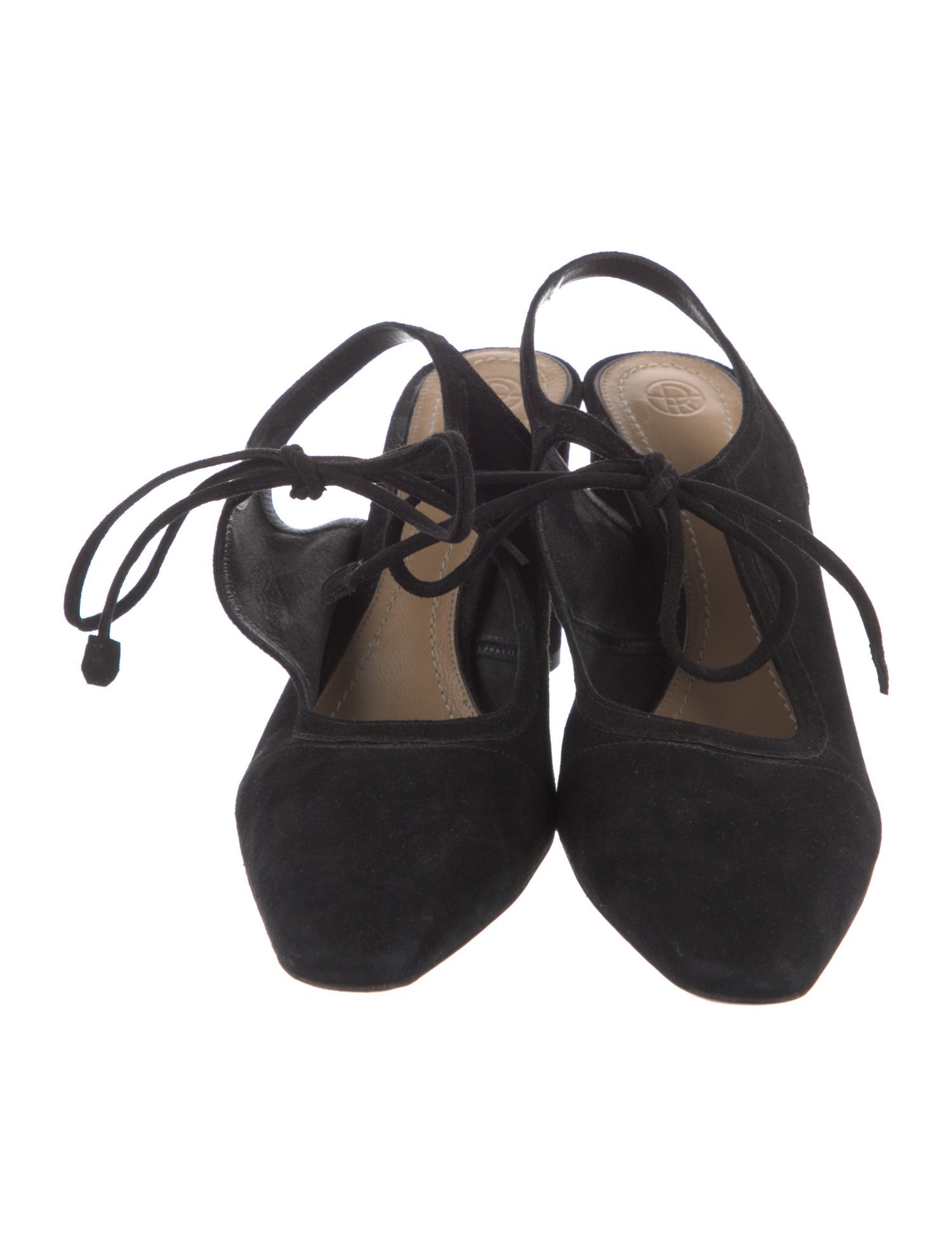 The Row Camil Suede Slingback Pumps