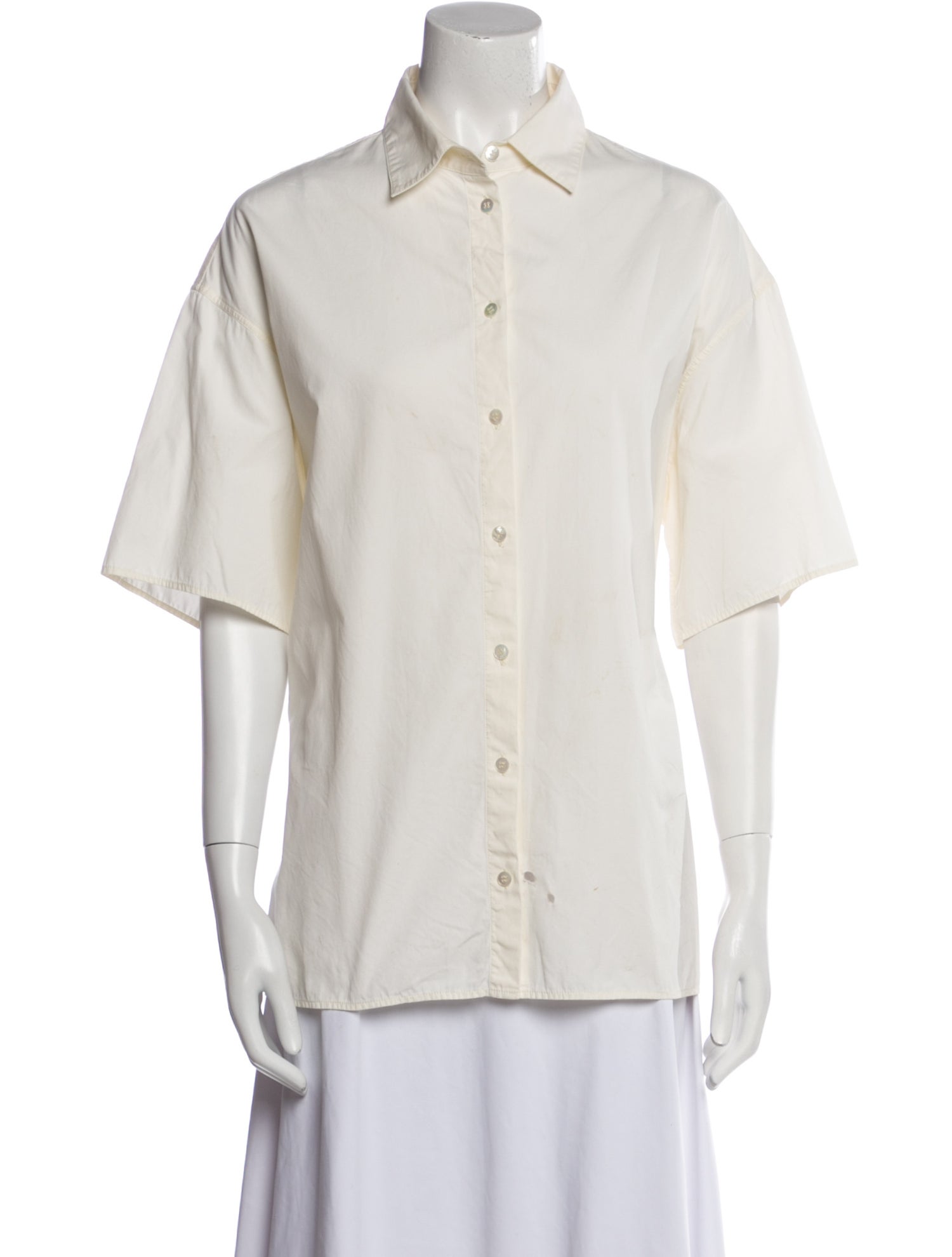 The Row Short Sleeve Button-Up Top