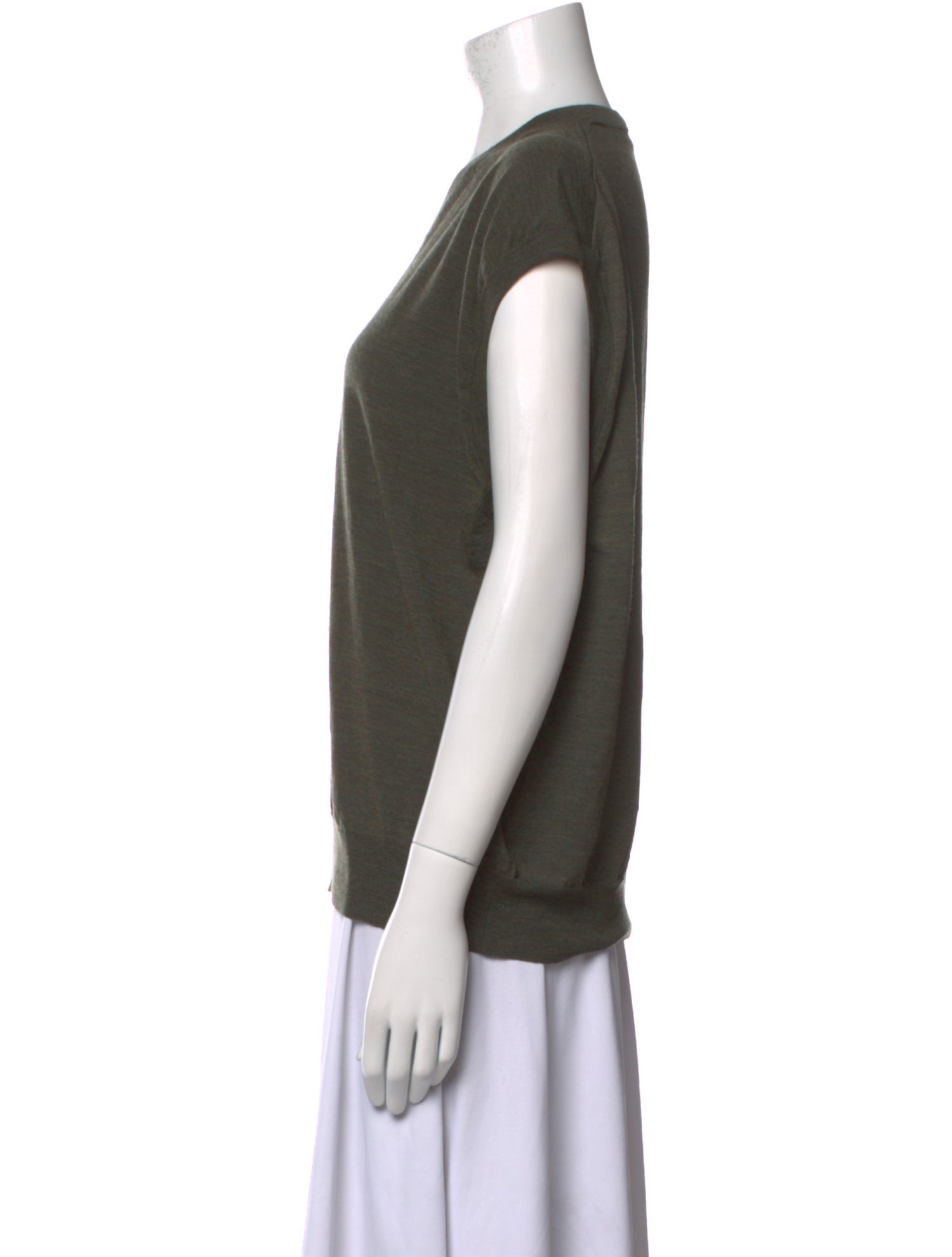 The Row Merino Wool V-Neck Top