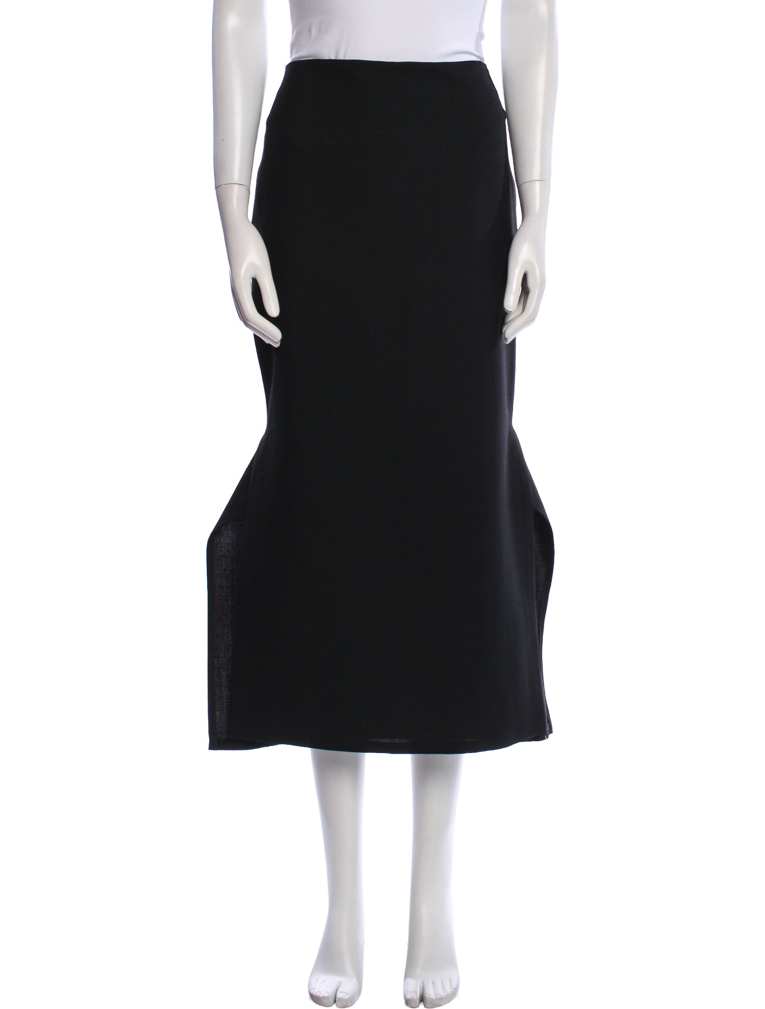 The Row Contrast Stitch Midi Length Skirt