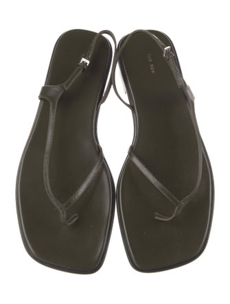 The Row Constance Leather Slingback Sandals
