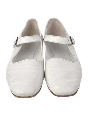 The Row Ava Leather Mary Jane Flats