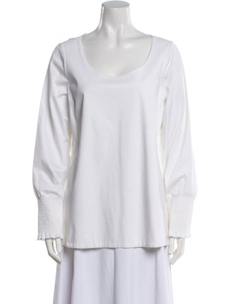 The Row Scoop Neck Long Sleeve Tunic