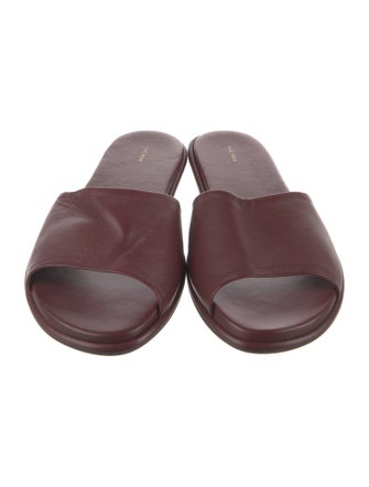 The Row Leather Slides
