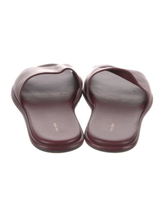 The Row Leather Slides
