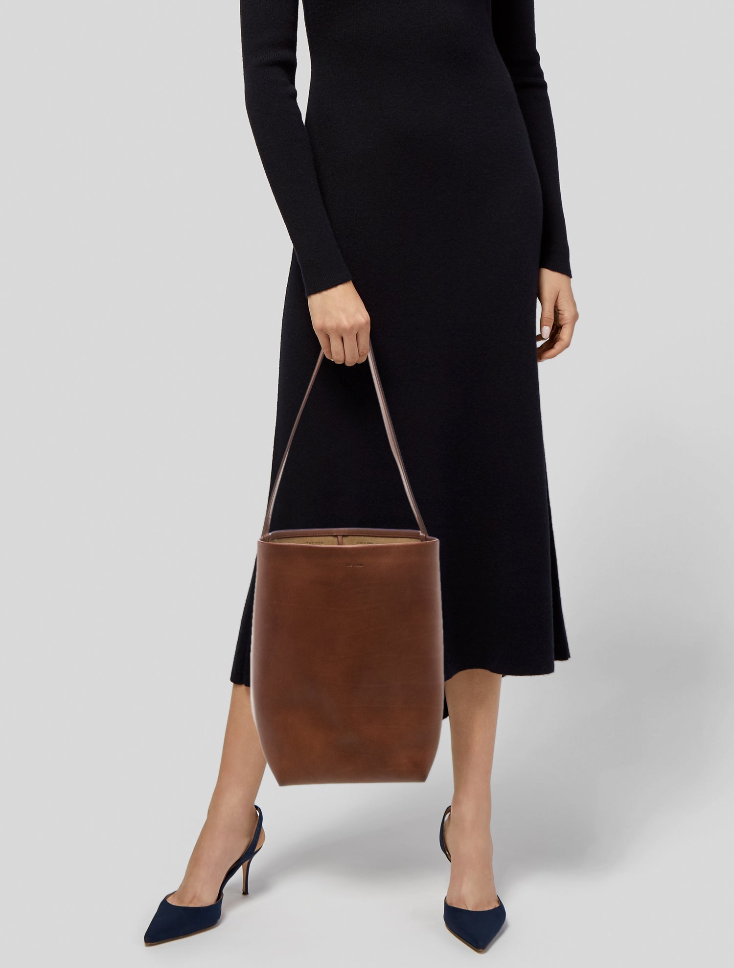 The Row Leather N/S Park Tote Medium