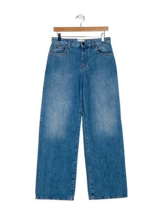 The Row Mid-Rise Wide Leg Jeans
