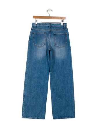 The Row Mid-Rise Wide Leg Jeans