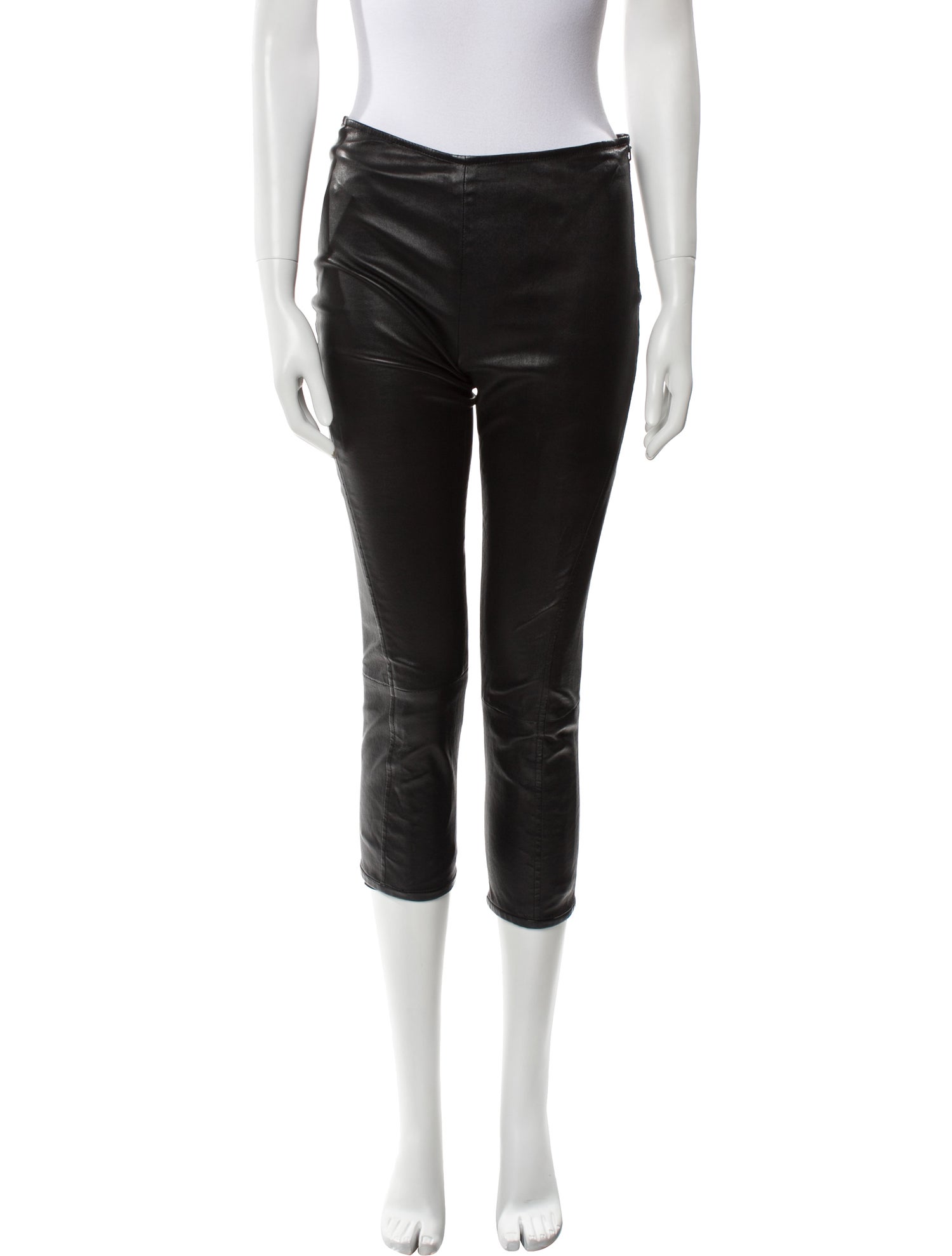 The Row Lambskin Straight Leg Pants
