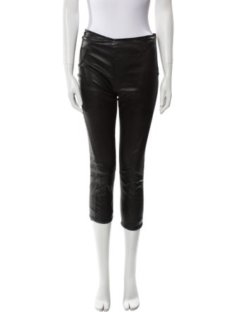 The Row Lambskin Straight Leg Pants