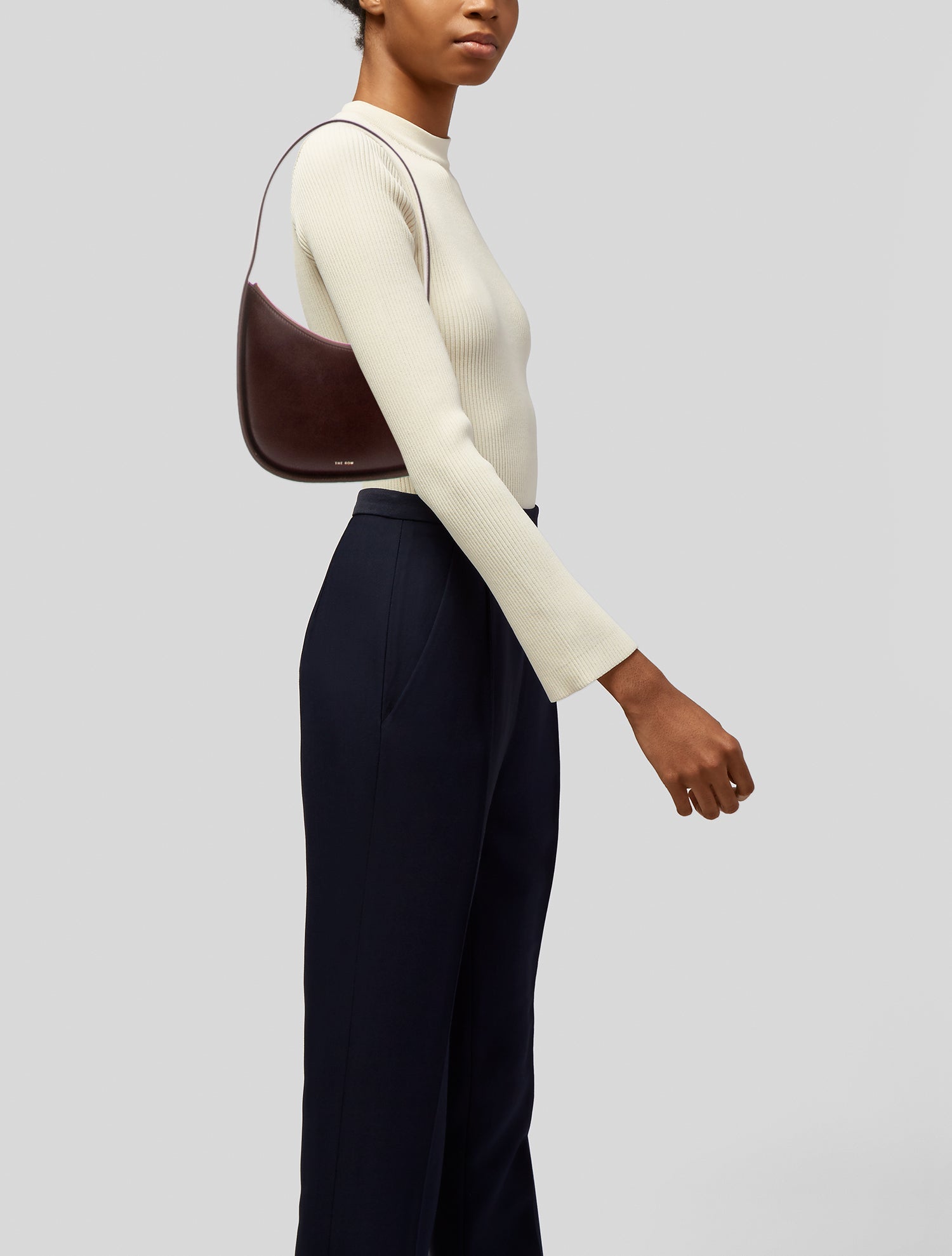 The Row Leather Half Moon Small