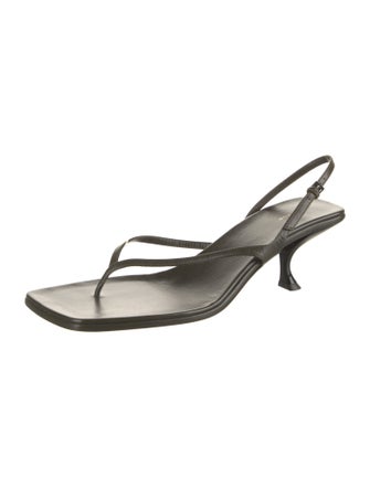 The Row Constance Leather Slingback Sandals