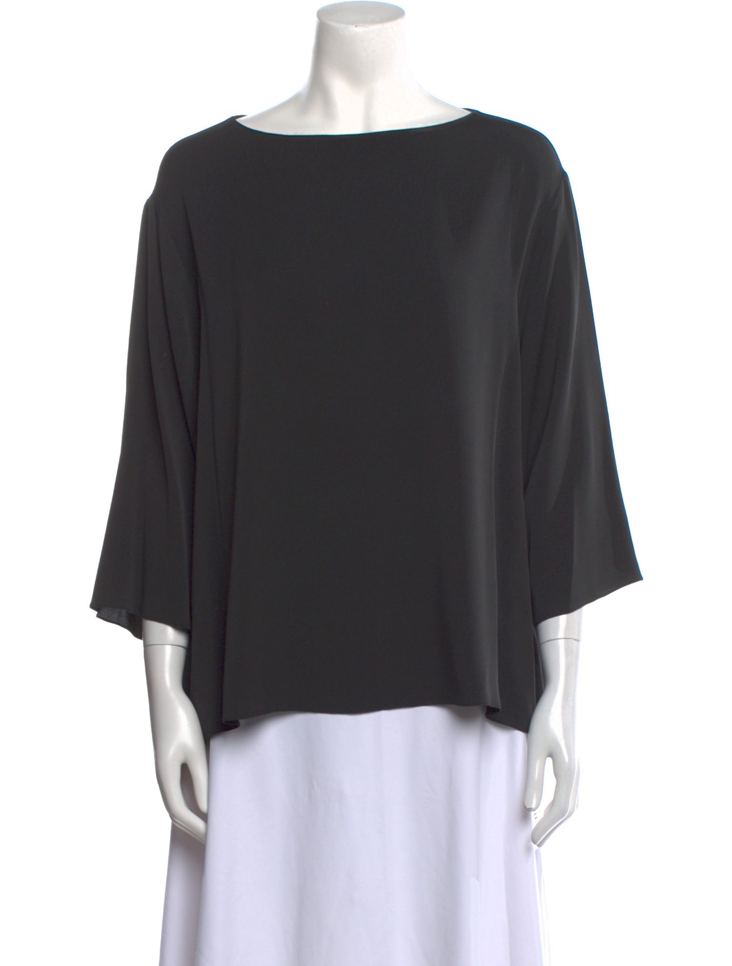 The Row Bateau Neckline Three-Quarter Sleeve Blouse