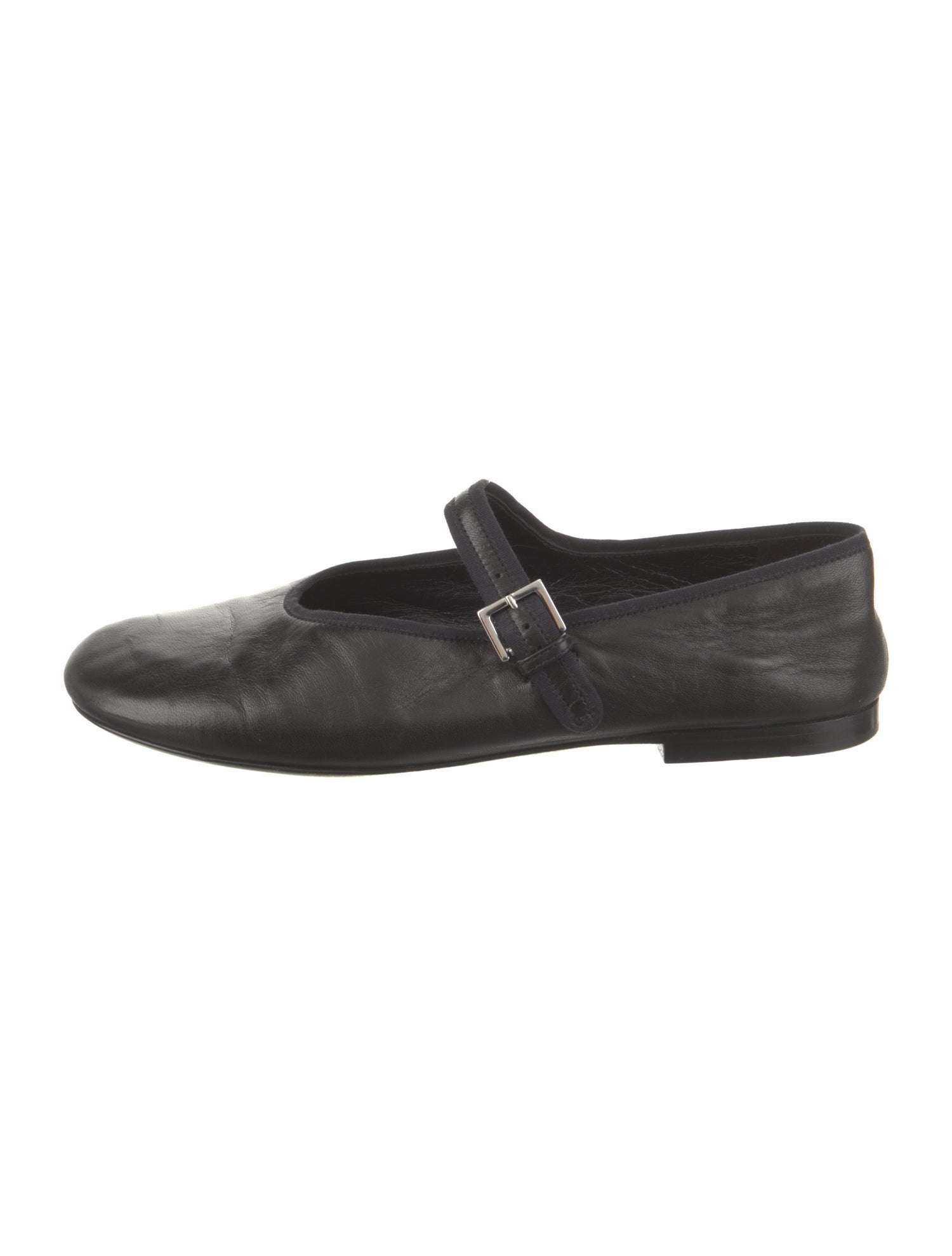 The Row Leather Mary Jane Flats
