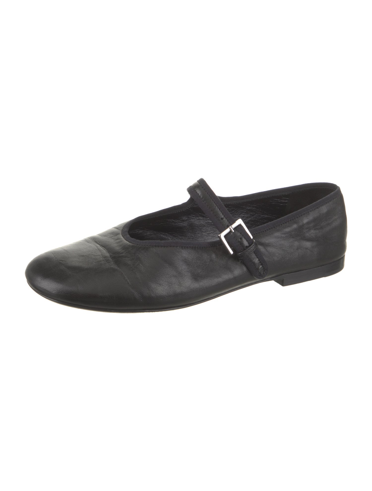 The Row Leather Mary Jane Flats
