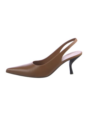 The Row Bourgeoise Leather Slingback Pumps