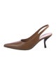 The Row Bourgeoise Leather Slingback Pumps
