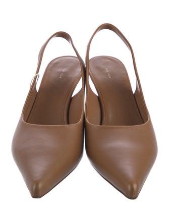The Row Bourgeoise Leather Slingback Pumps