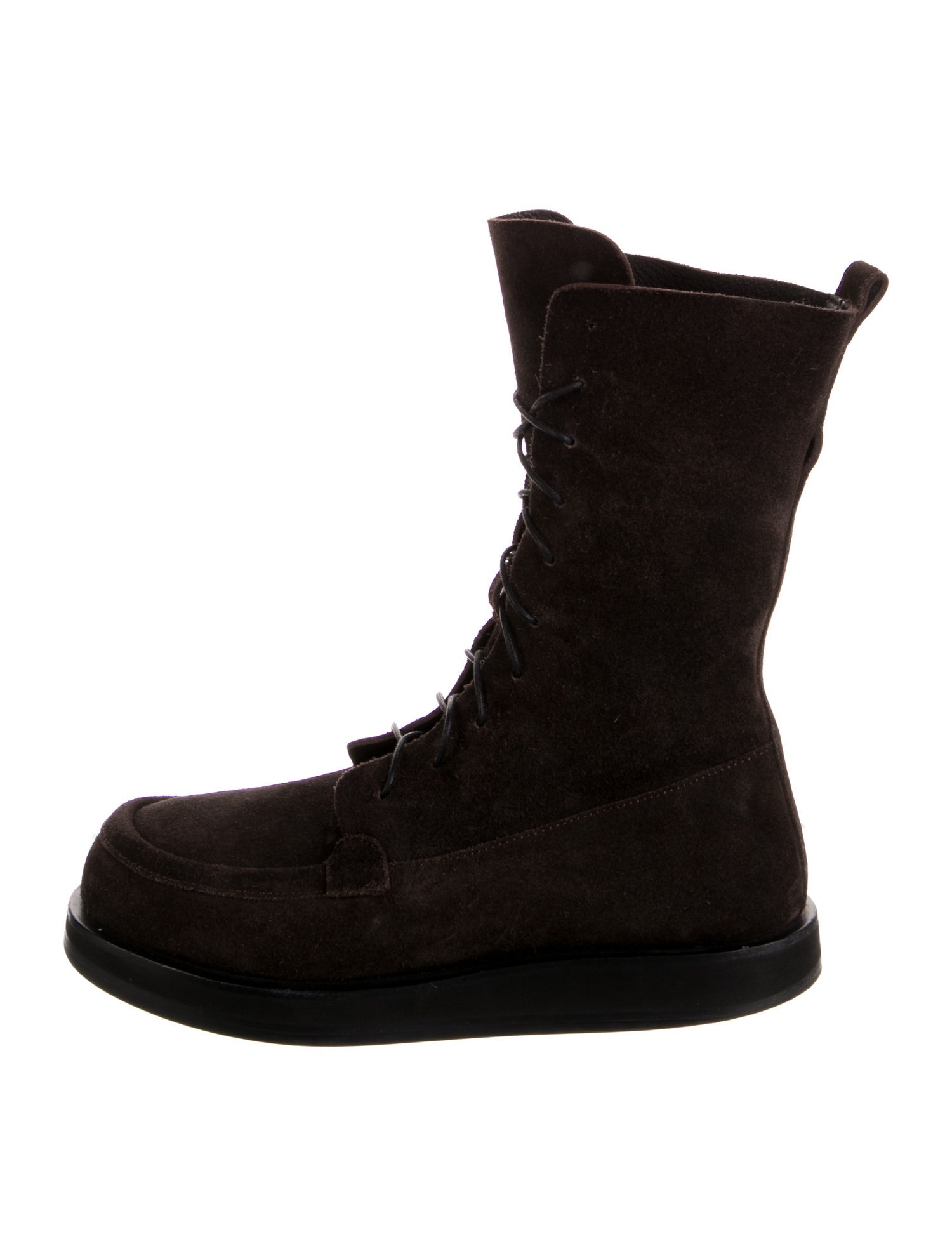 The Row Suede Combat Boots
